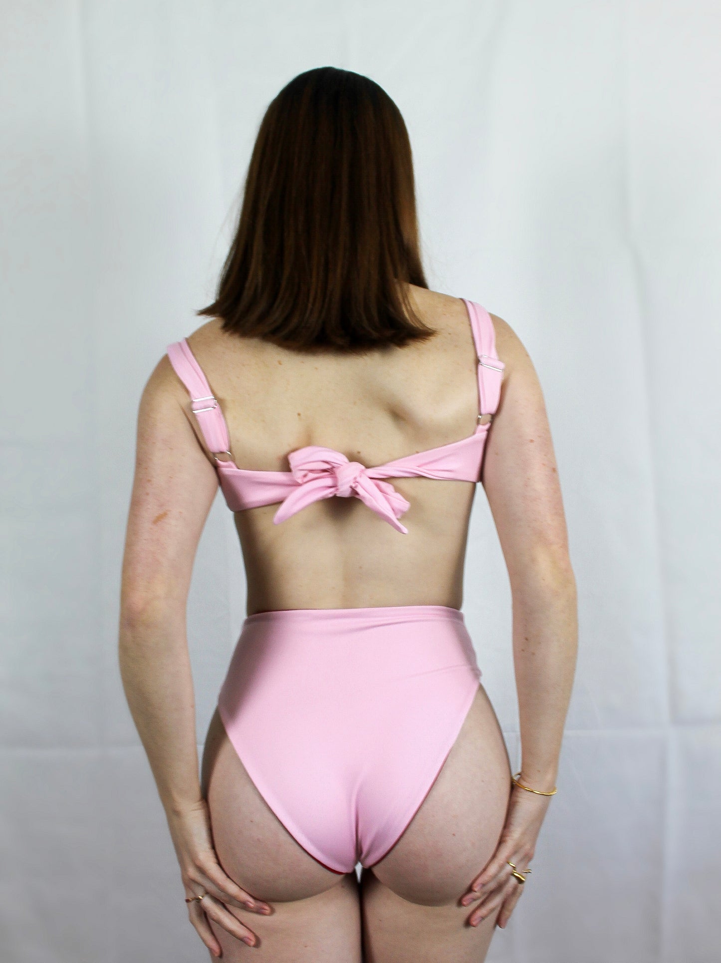 in the sky high waist bottom - cherry kisses/strawberry dreams