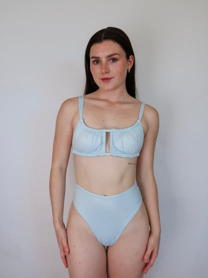 in the sky high waist bottom - hydrangea