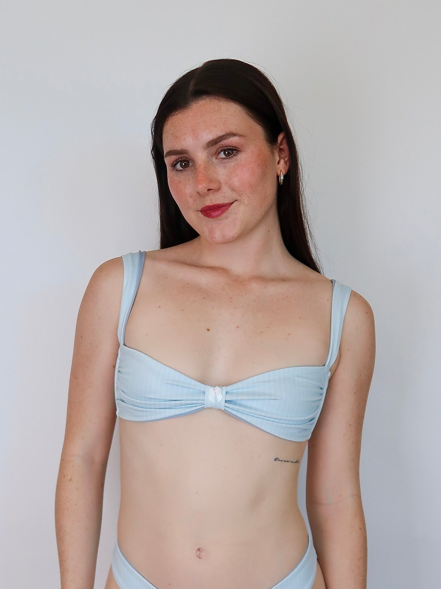 simply scrunched bikini top - hydrangea